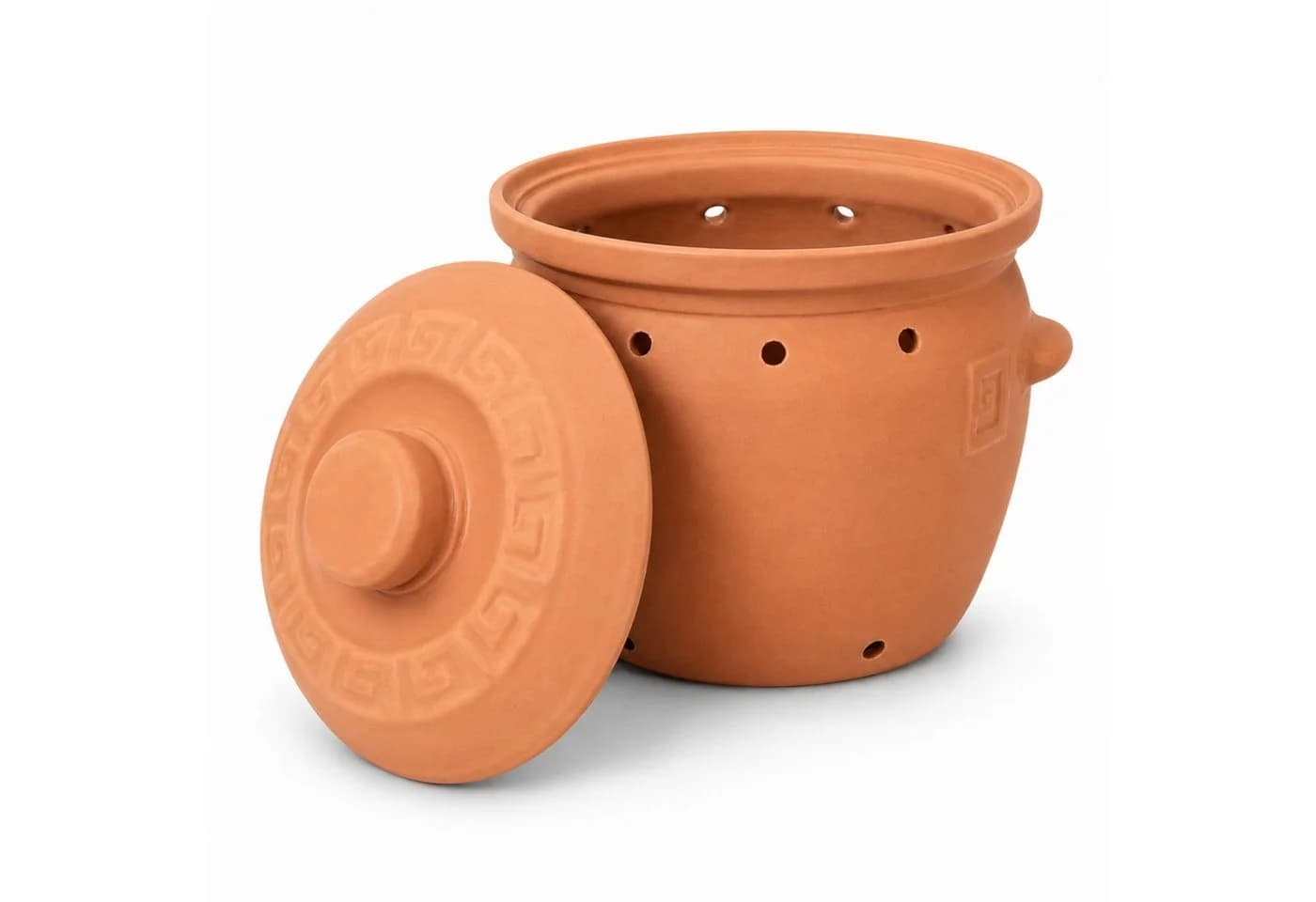 KERAZO Vorratsdose 6,5 Liter Kartoffeltopf Steingut mit Deckel - Bild 3