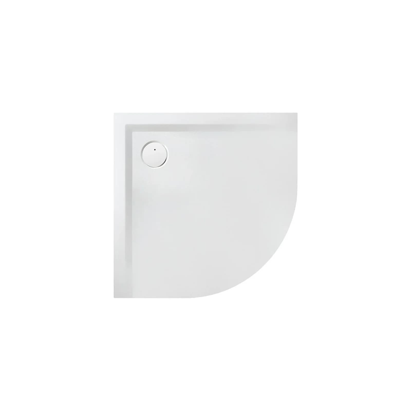 Hoesch Muna Mineralguss-Viertelkreis-Duschwanne 90x90x3 cm Schiefergrau