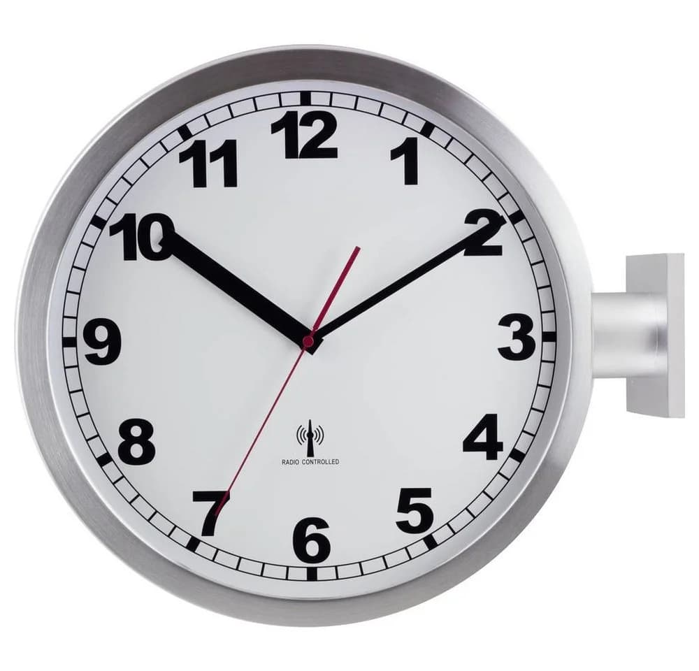 EUROTIME Funk Wanduhr 40cm Aluminium - Bild 2