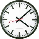 EUROTIME Funkwanduhr 59530 Bahnhofsdesign Schwarz/Silber Bild 2