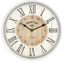 EUROTIME Wanduhr Quarzuhr 81748-07 mit Echtglas und Kunststoffgehäuse Bild 1