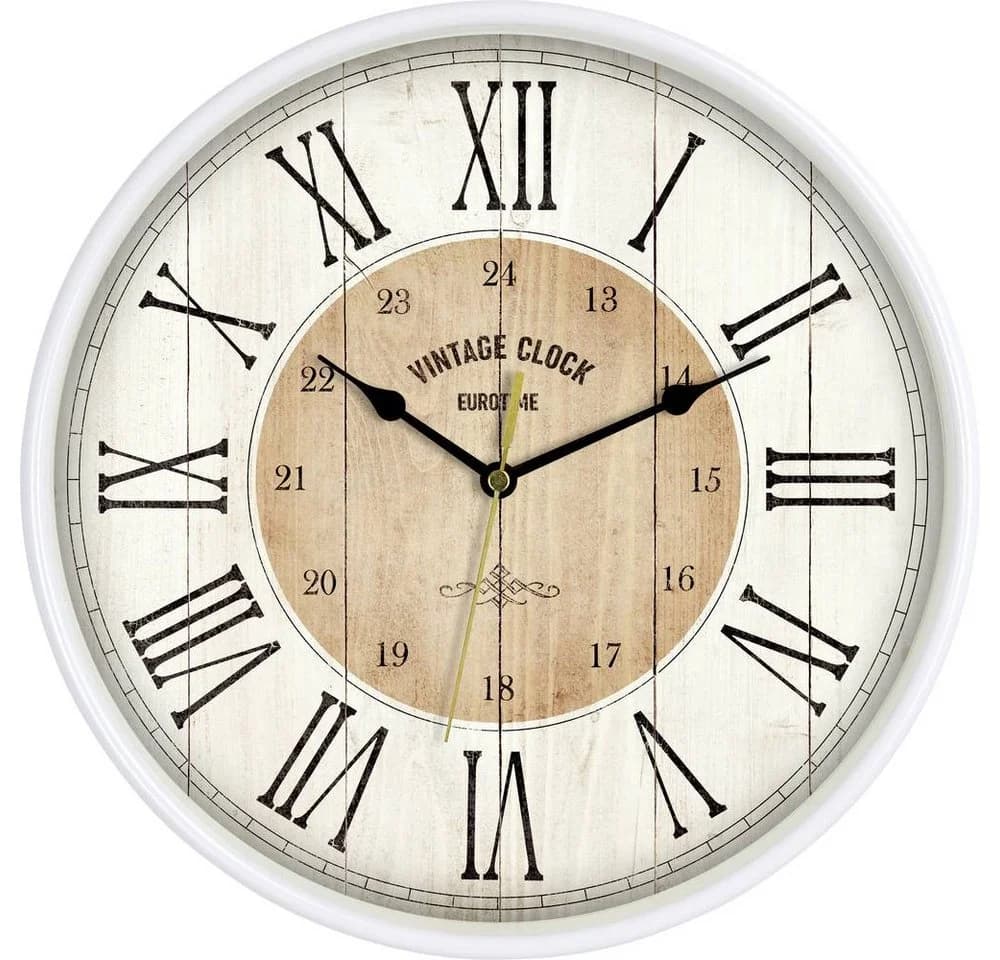 EUROTIME Wanduhr Quarzuhr 81748-07 mit Echtglas und Kunststoffgehäuse - Bild 2