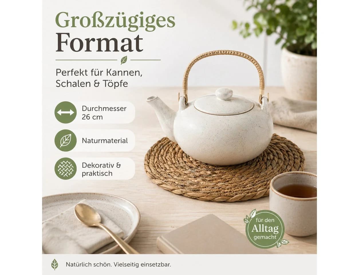 Gehlmann Platzset Tischset aus Naturbast Rund - Bild 3