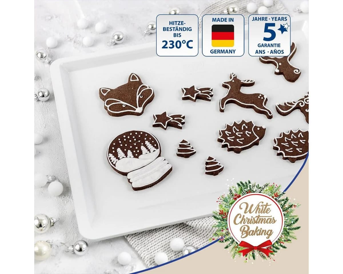 Dr. Oetker Backblech White Christmas Baking Weiß Antihaftbeschichtung