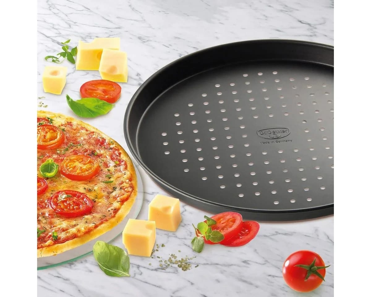 Dr. Oetker Pizzablech perforiert Schwarz Ø 28 cm