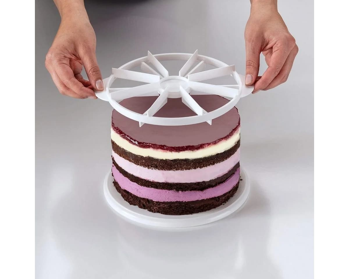 Dr. Oetker Torteneinteiler Weiß 6/8 Stück Kunststoff - Bild 3