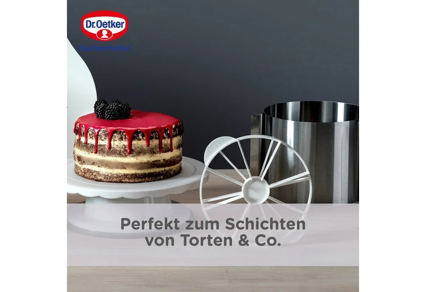 Dr. Oetker Tortenring extra hoch 15 cm verstellbar Edelstahl - Bild 5
