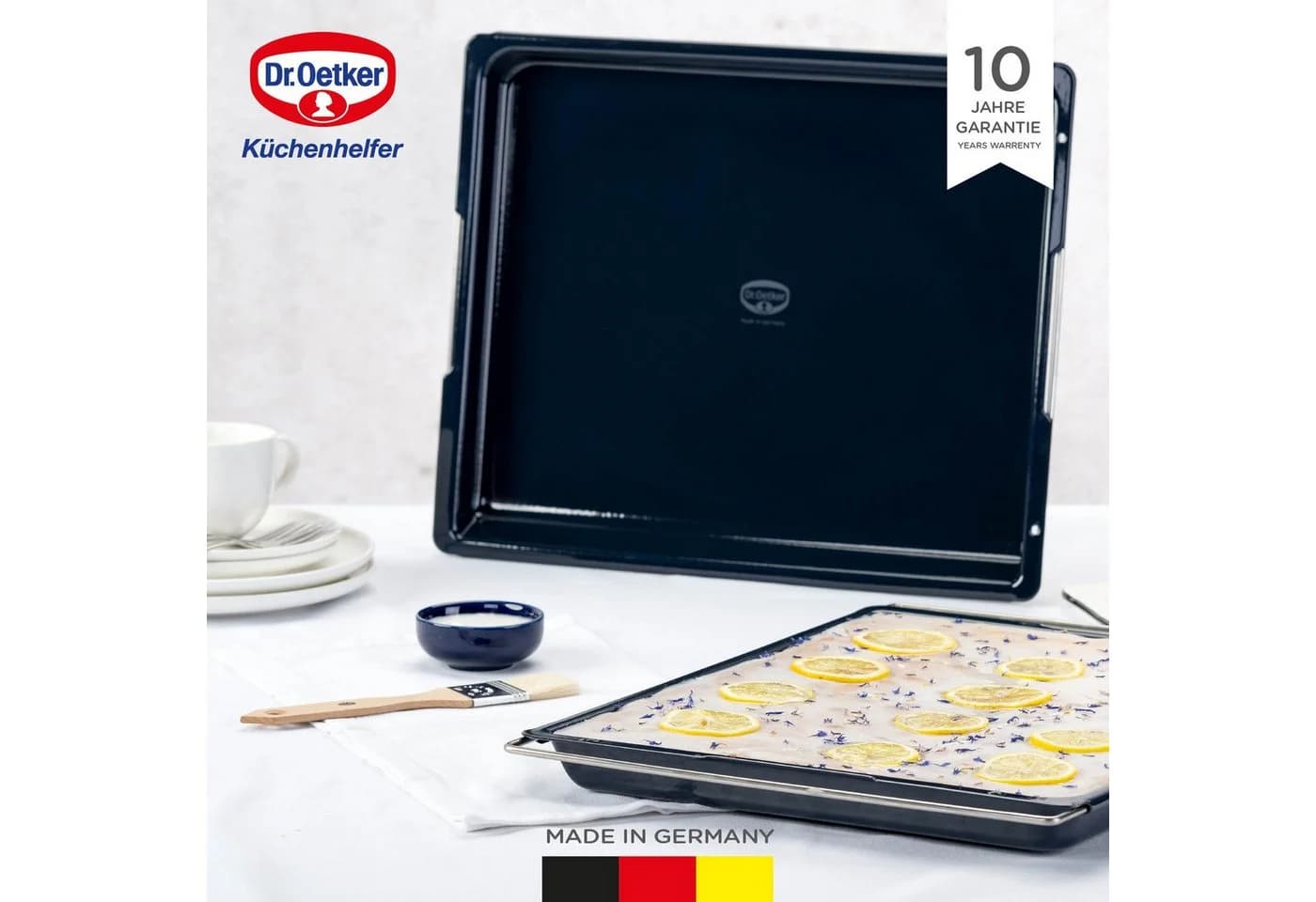 Dr. Oetker Herdbackblech Emaille verstellbar 41-53 cm Silber - Bild 3
