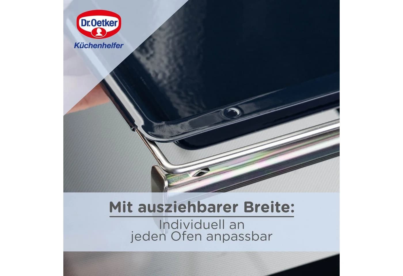 Dr. Oetker Herdbackblech Emaille verstellbar 41-53 cm Silber - Bild 5