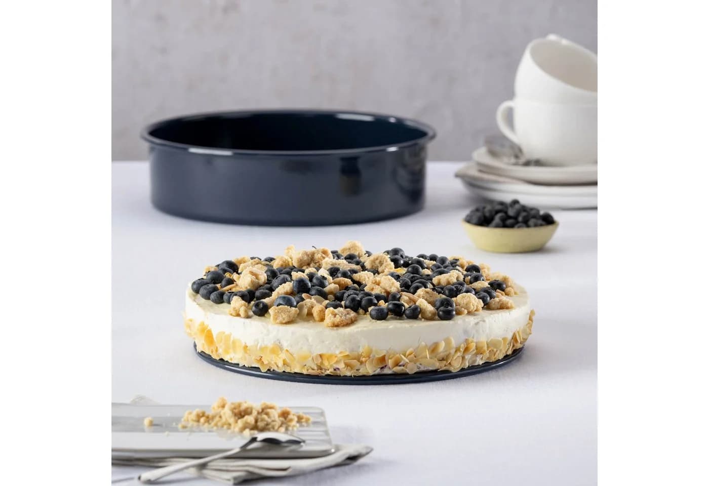 Dr. Oetker Garantieform mit Hebeboden Emaille Nachtblau Ø 28 cm
