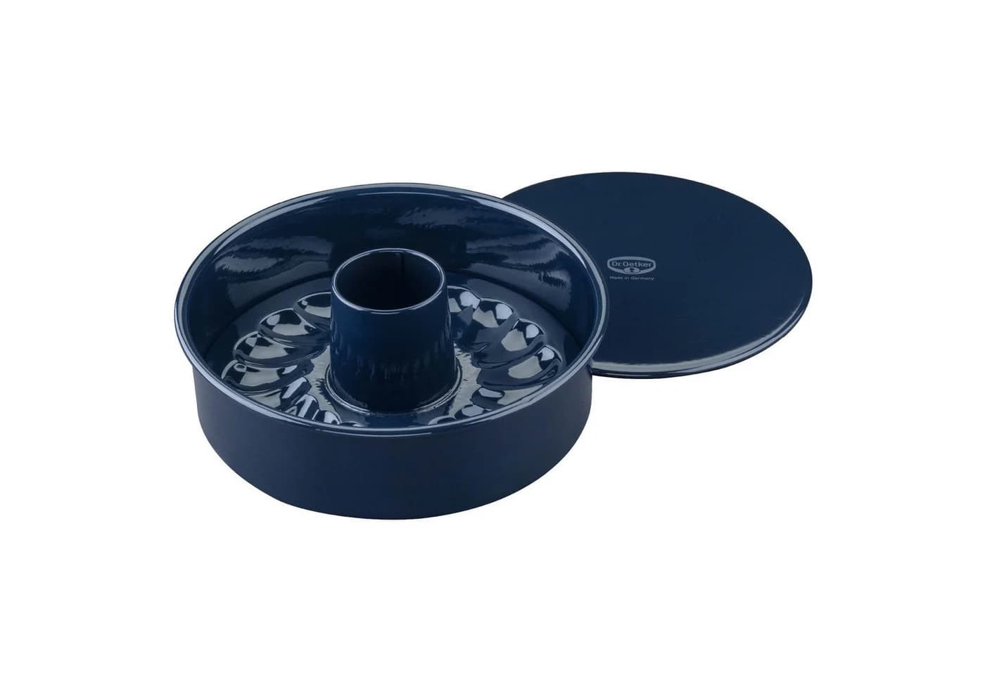 Dr. Oetker Garantieform Ø 26cm Emaille Nachtblau mit Flach- und Rohrboden - Bild 2