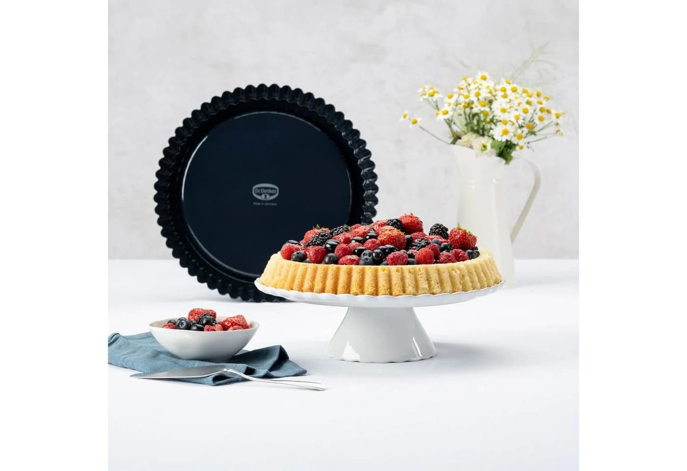 Dr. Oetker Obstkuchenform Emaille Ø 28 cm Nachtblau