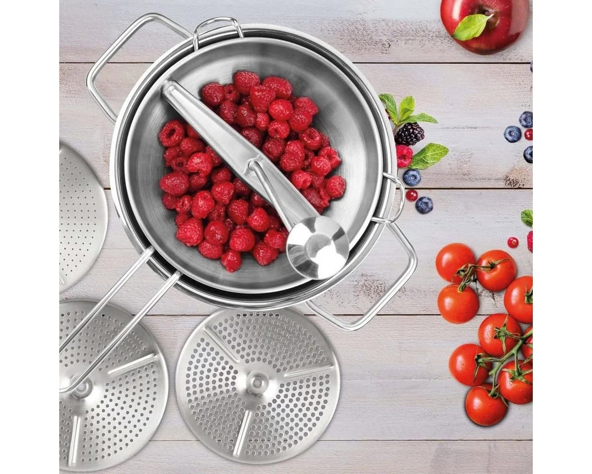 Dr. Oetker Passiergerät Edelstahl Metall Grüner Punkt Einsatz auswechselbar