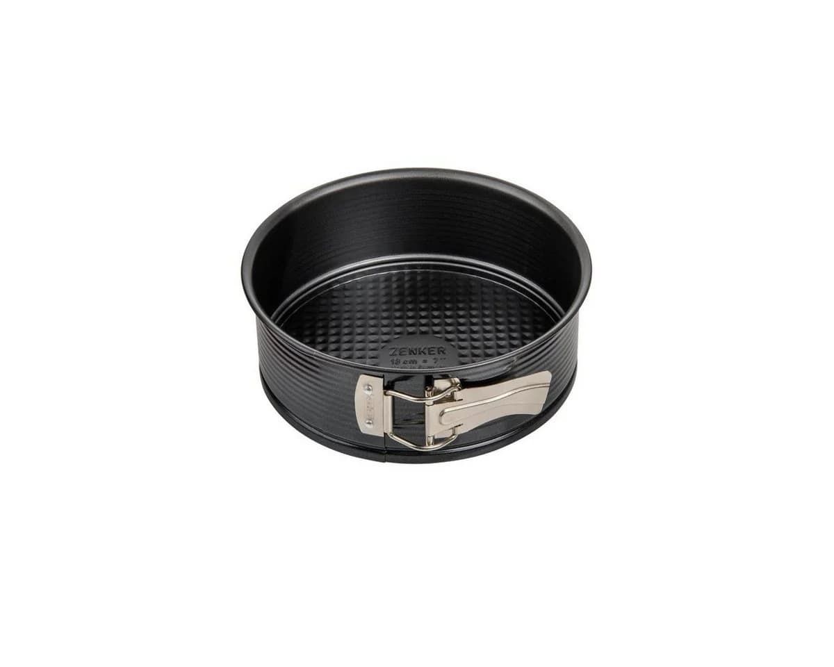 Zenker Springform mit Flach- und Rohrboden Schwarz Metallic