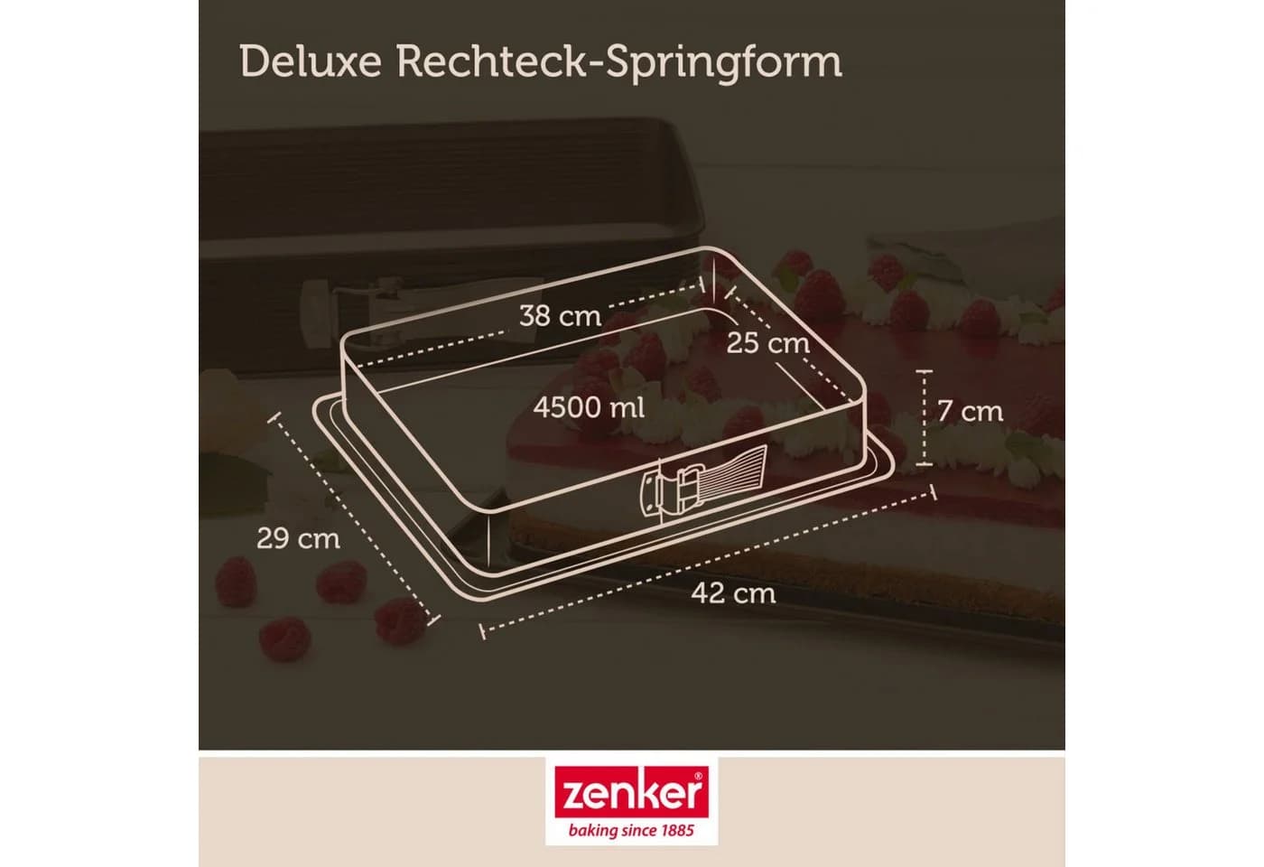 Zenker Springform Anthrazit Metall Rechteckig Antihaftbeschichtet - Bild 4