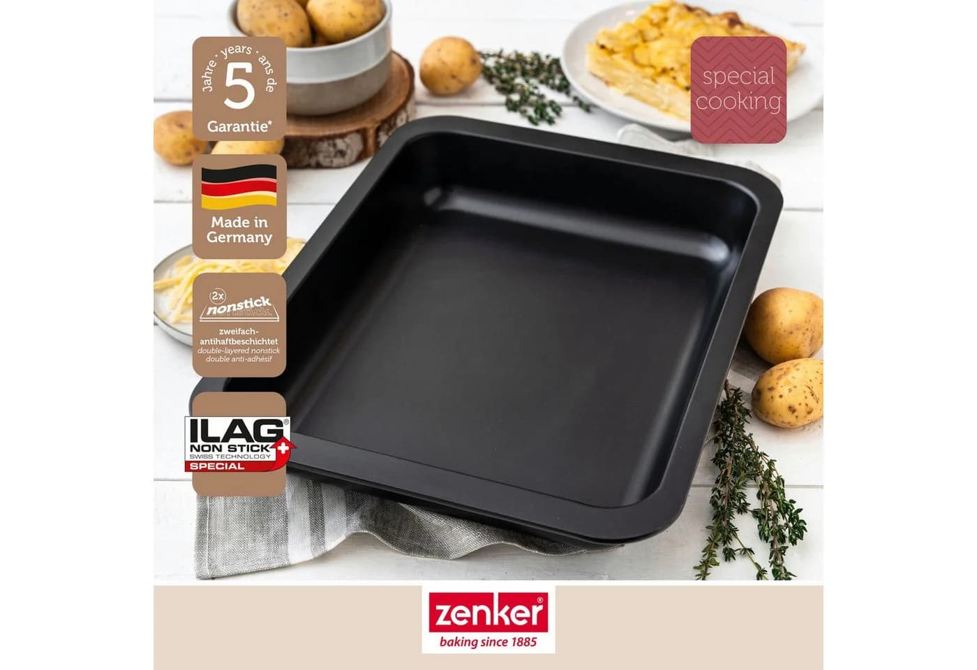 Zenker Ofenbackform SPECIAL COOKING Auflaufform Schwarz