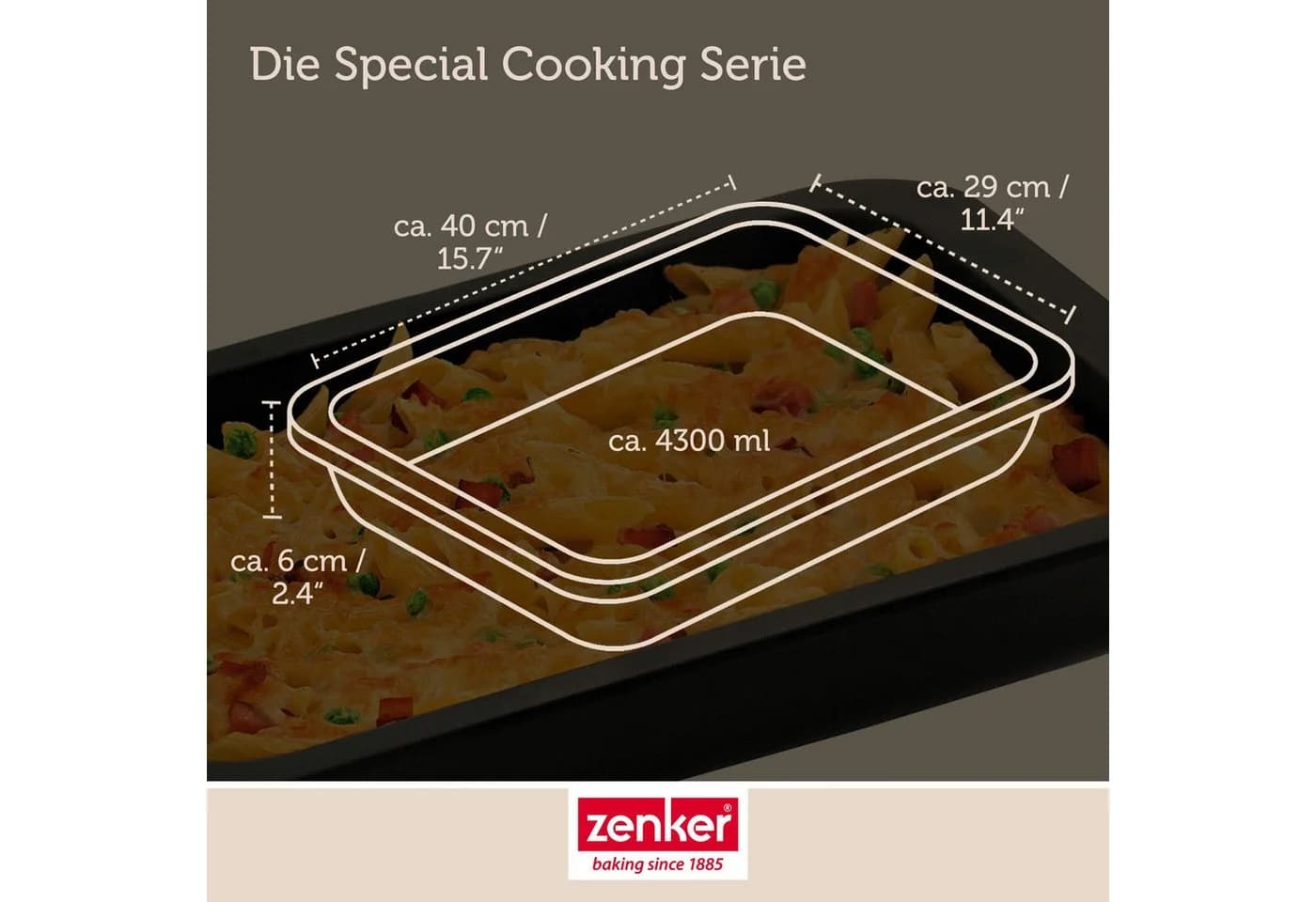 Zenker Ofenbackform SPECIAL COOKING Auflaufform Schwarz - Bild 4