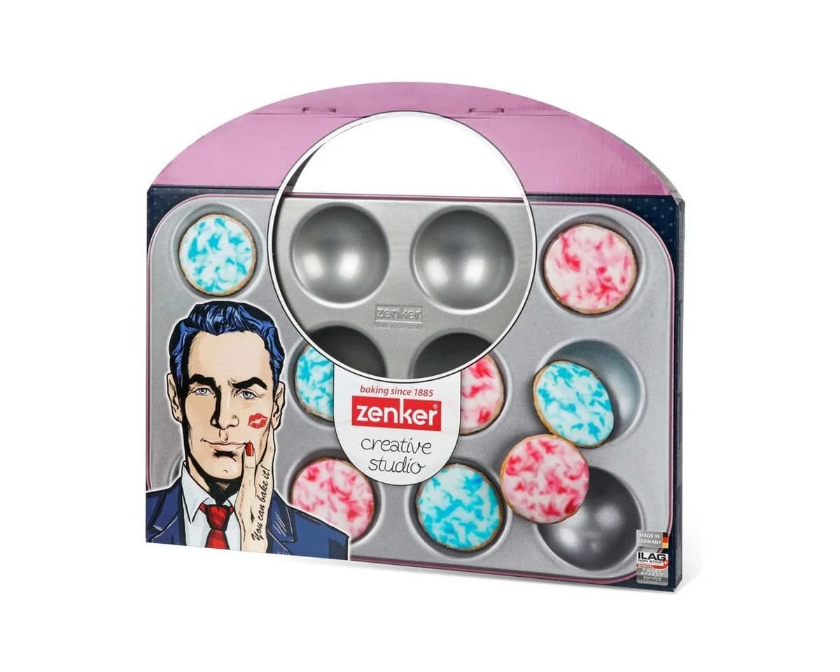 Zenker Mini-Amerikanerbackblech 12er Antihaftbeschichtung Silber - Bild 4