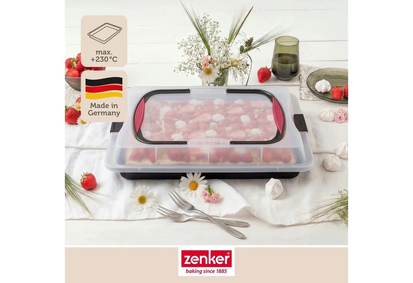 Zenker Backblech Anthrazit Metall Rechteckig Antihaftbeschichtet - Bild 2