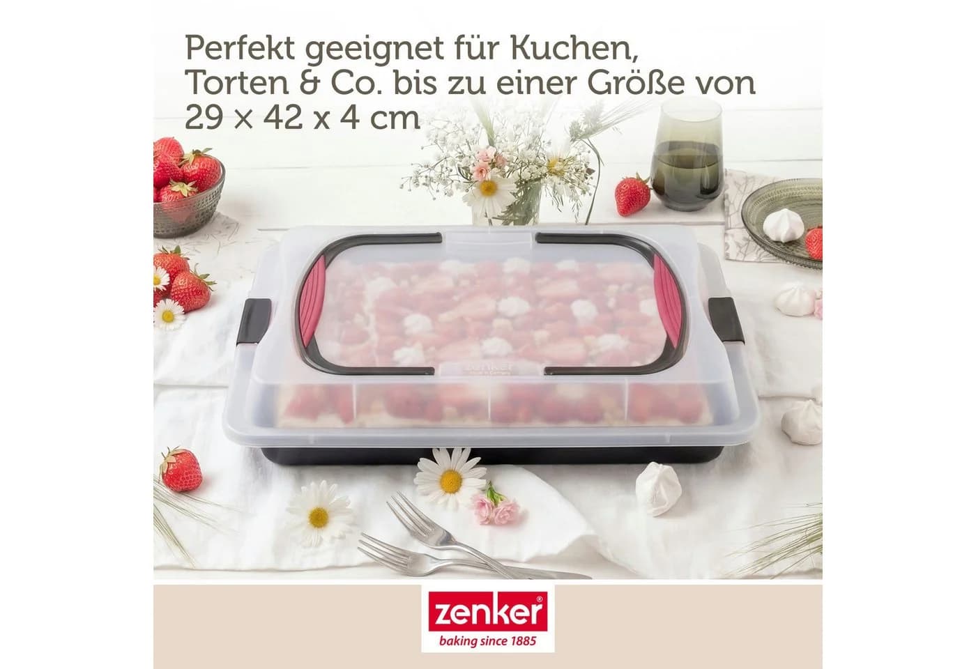 Zenker Backblech Anthrazit Metall Rechteckig Antihaftbeschichtet - Bild 3