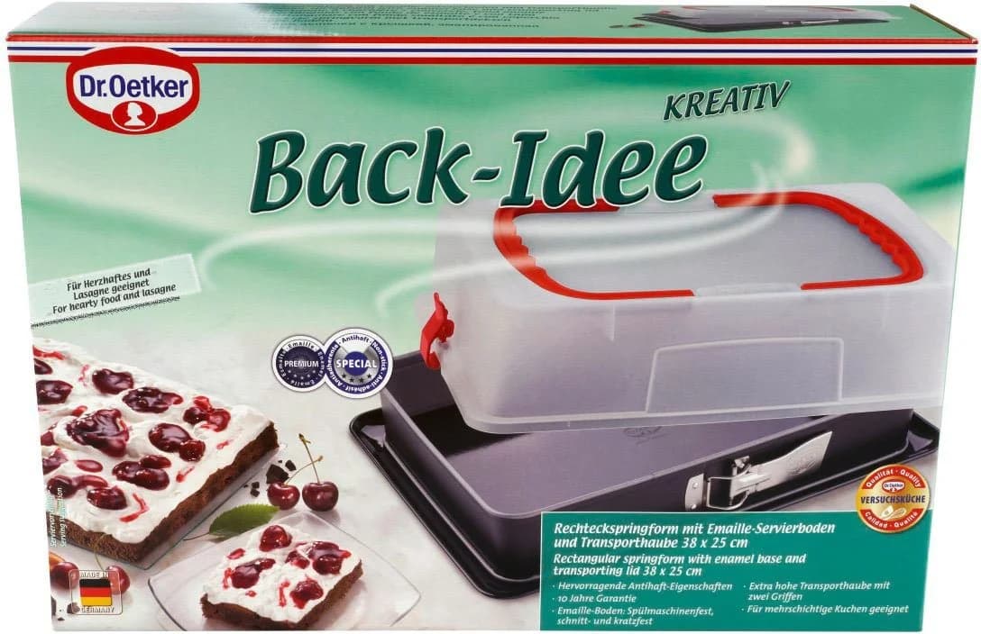 Dr. Oetker Backform Rechteck mit Haube schwarz