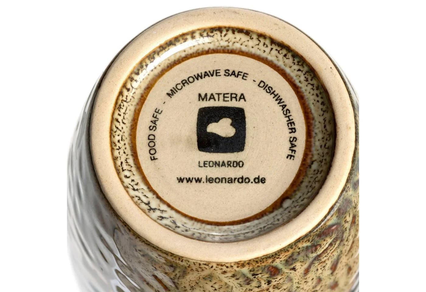 Leonardo Becher MATERA 4-teilig Keramik Grün Anthrazit Beige - Bild 3