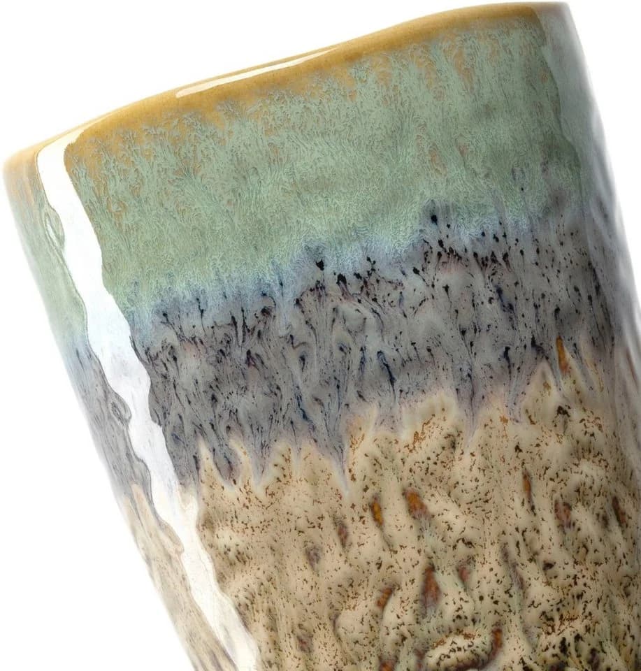 Leonardo Becher MATERA 4-teilig Keramik Grün Anthrazit Beige - Bild 5