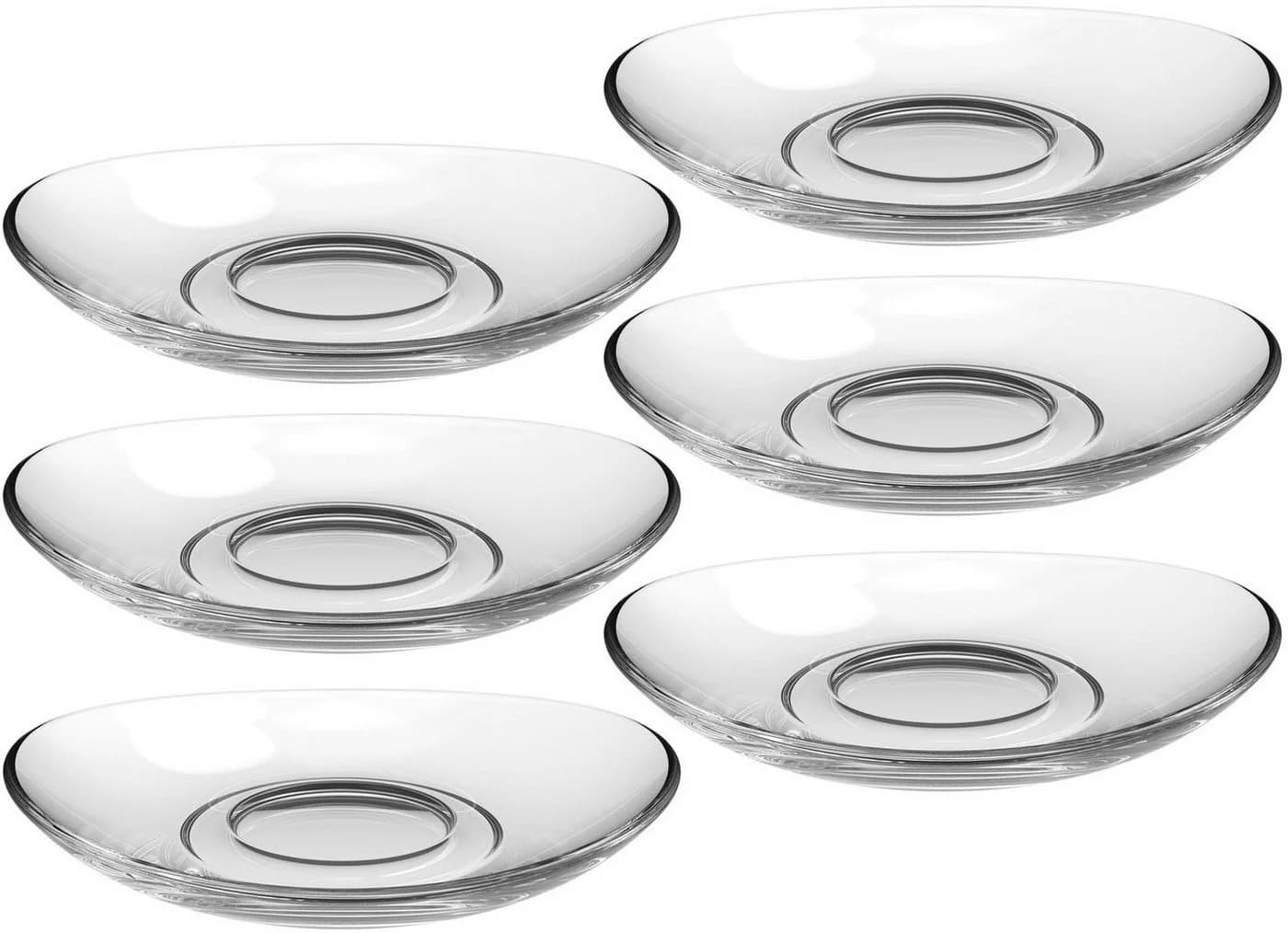 LEONARDO Untertasse Napoli 6er Set Glas Oval Weiß - Bild 2