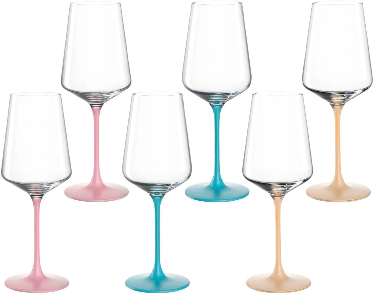 Leonardo Weinglas BRERA 6er-Set bunt rosa gelb blau
