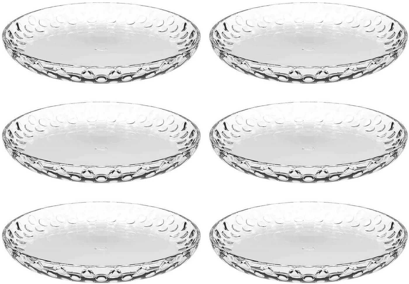 Leonardo Dessertteller Set 6-tlg. Cucina Optic Glas Klar - Bild 2