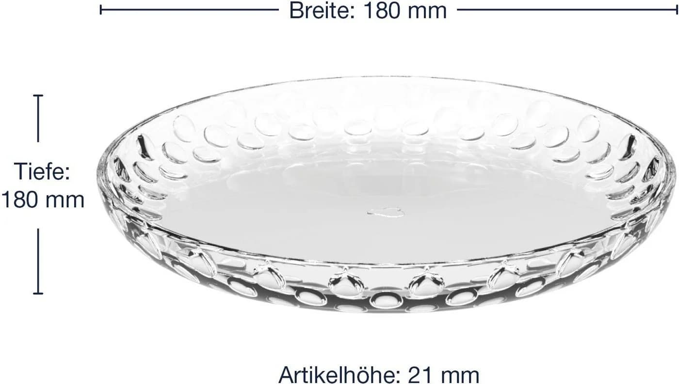 Leonardo Dessertteller Set 6-tlg. Cucina Optic Glas Klar - Bild 3