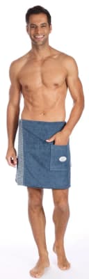 Egeria Kilt Ben Blau Walkfrottee mit Streifen-Akzent Bild 2