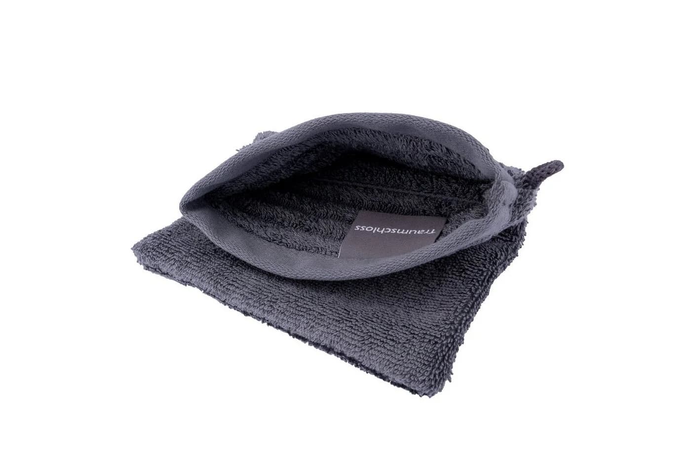 Traumschloss Waschlappen Premium-Line Grau 600g/m² Baumwolle