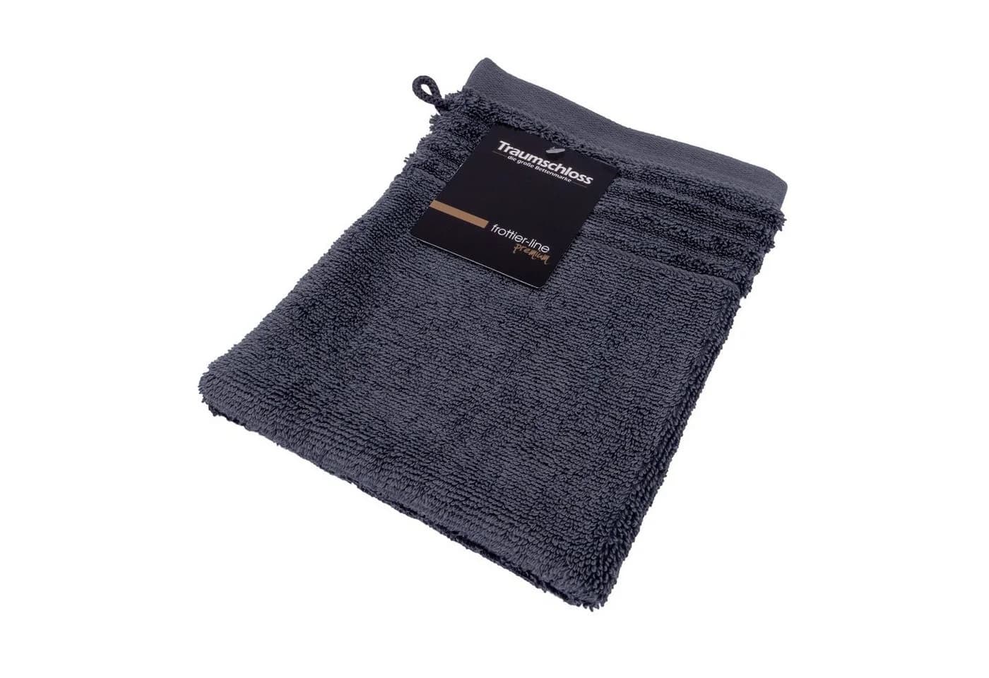 Traumschloss Waschlappen Premium-Line Grau 600g/m² Baumwolle - Bild 2