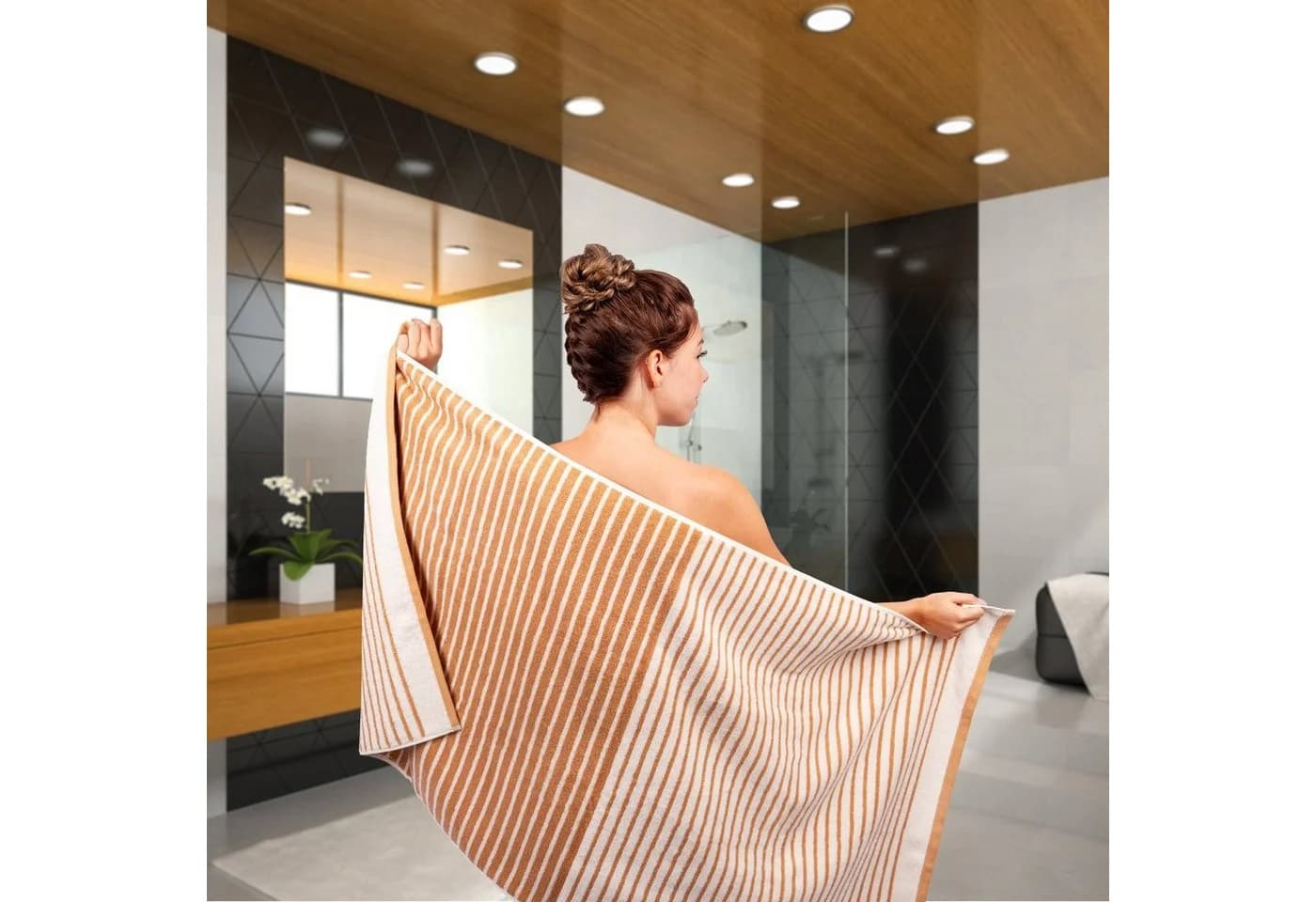 Traumschloss Handtuch Stripes Frottier 100% Baumwolle Beige - Bild 4