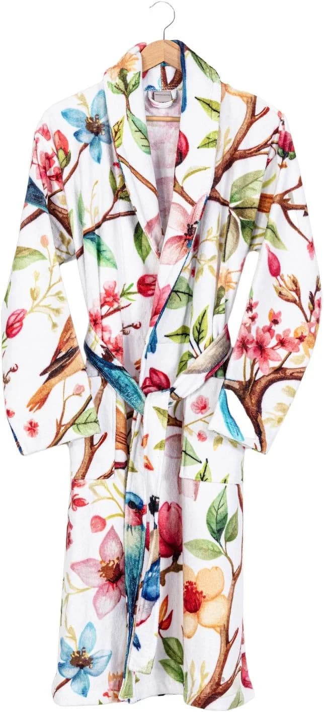 Bademantel Egeria Birdy weiß L/XL Baumwolle Frottee