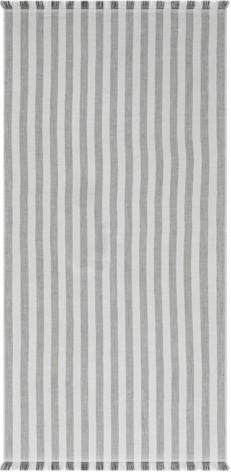 EGERIA Pestemal Strandtuch Dunkelgrau Gestreift 80x180cm - Bild 2