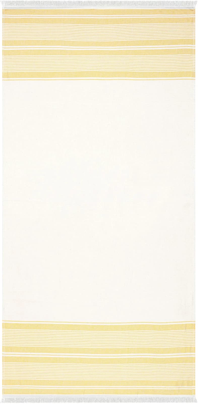 EGERIA Pestemal Strandtuch Gelb 80x180 cm Baumwolle Fransen