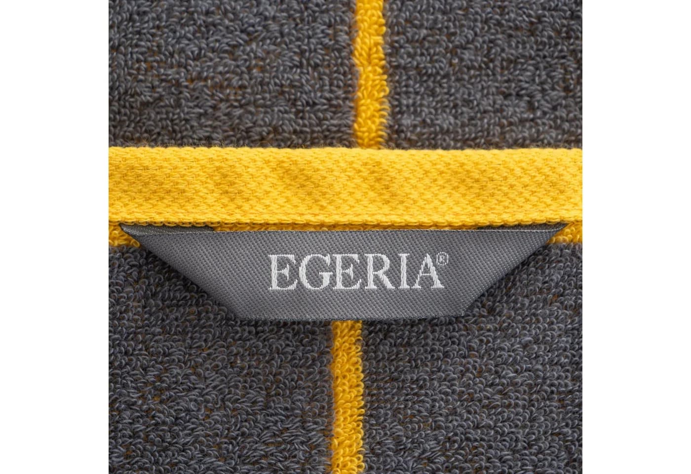 Egeria Handtuch Karino Modern Kariert Gelb Grau - Bild 4