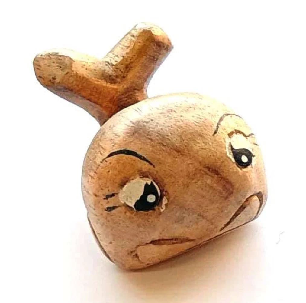 Saraswati Dekofigur aus Holz Natur Braun ca. 4-5cm