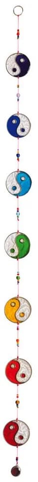 Saraswati Hängedekoration Suncatcher "7er Yin Yang" Fiberglas Bunt