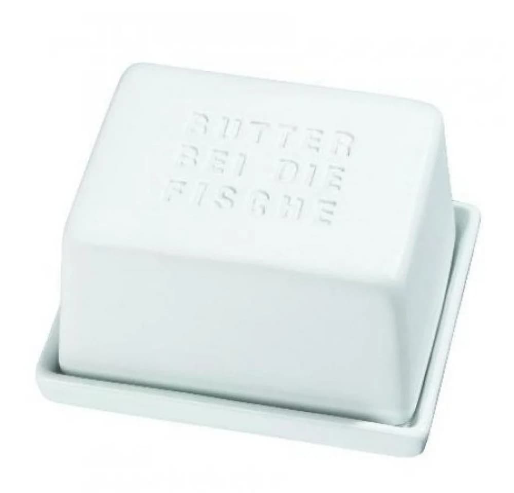 Räder Design Butterdose klein weiß „Butter bei die Fische“ - Bild 2