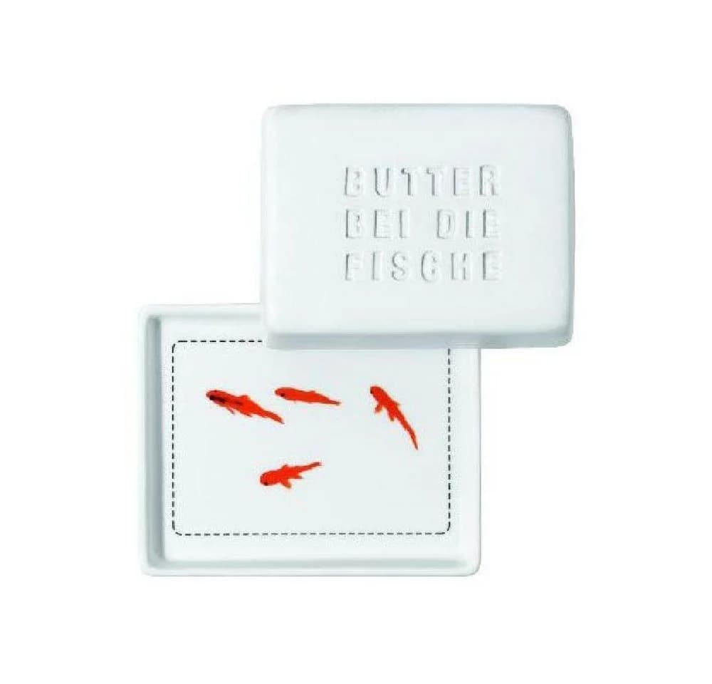 Räder Design Butterdose klein weiß „Butter bei die Fische“ - Bild 4