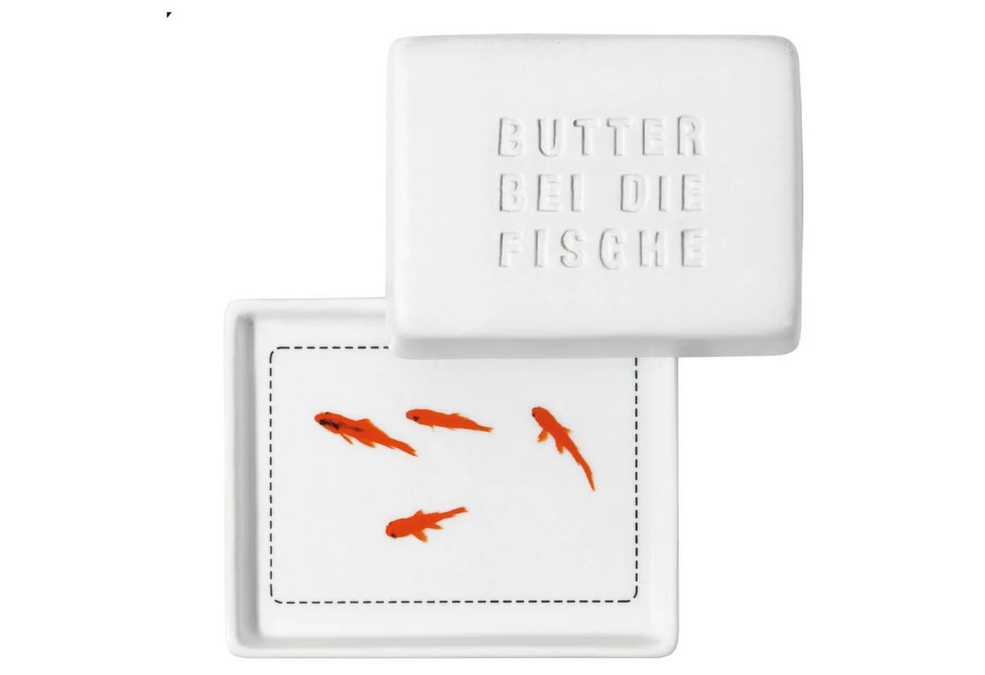 Räder Design Butterdose klein weiß „Butter bei die Fische“ - Bild 5