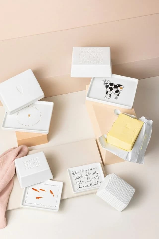 räder design stories Butterdose klein mit Kuhmotiv aus Porzellan - Bild 5