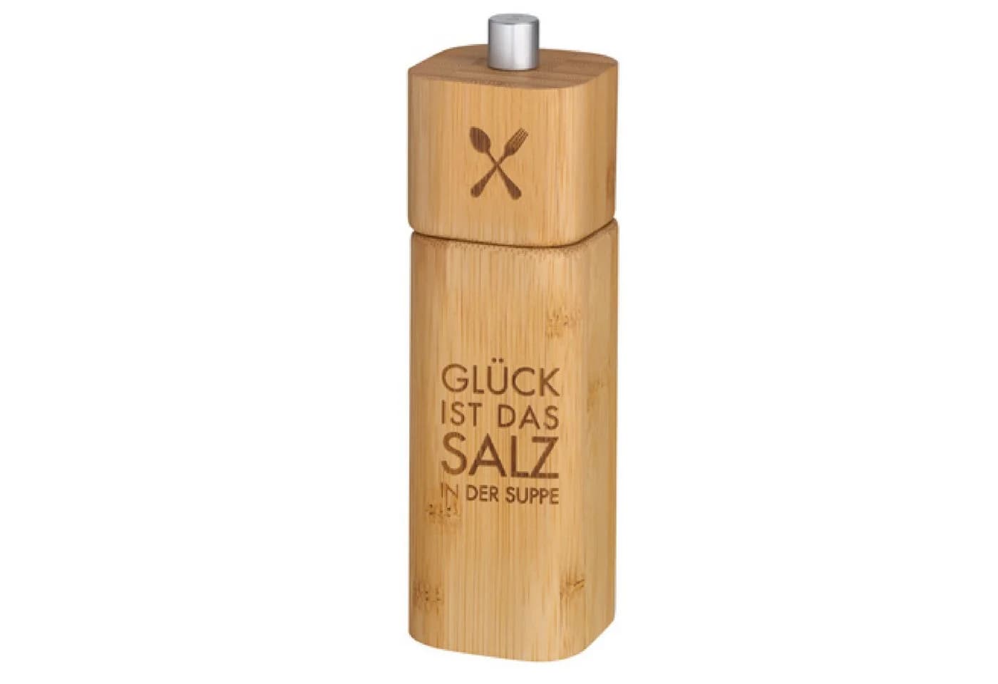 Salzmühle GLÜCK IST DAS SALZ Holz 15 cm - Bild 2
