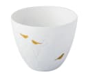 Räder Design Teelichthalter Vogel Weiß/Gold Porzellan Bild 2