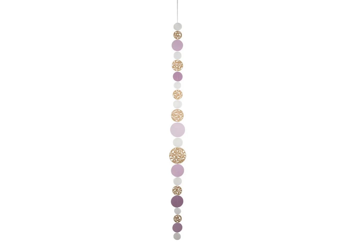 Räder Design Girlande Kreiskette gestanzt Gold & Rosa 150cm