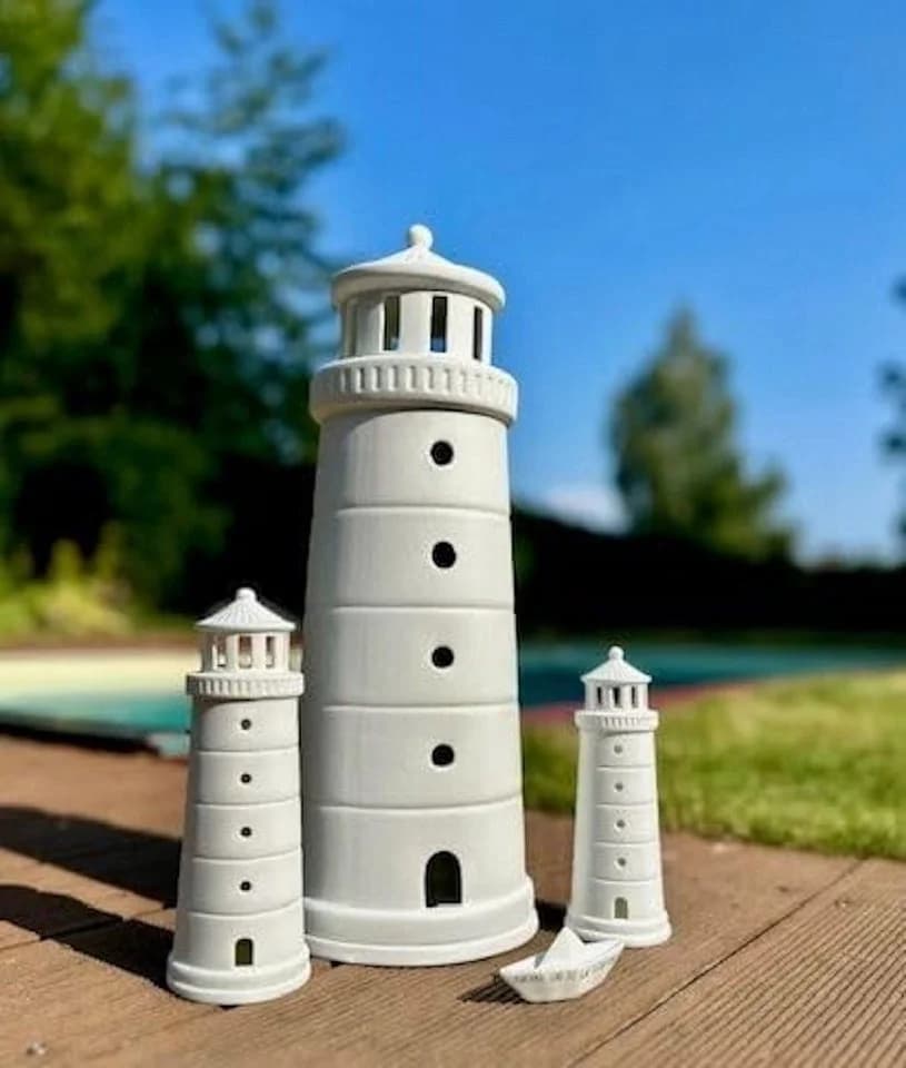 Räder Teelichthalter Leuchtturm Weiß Porzellan - Bild 2