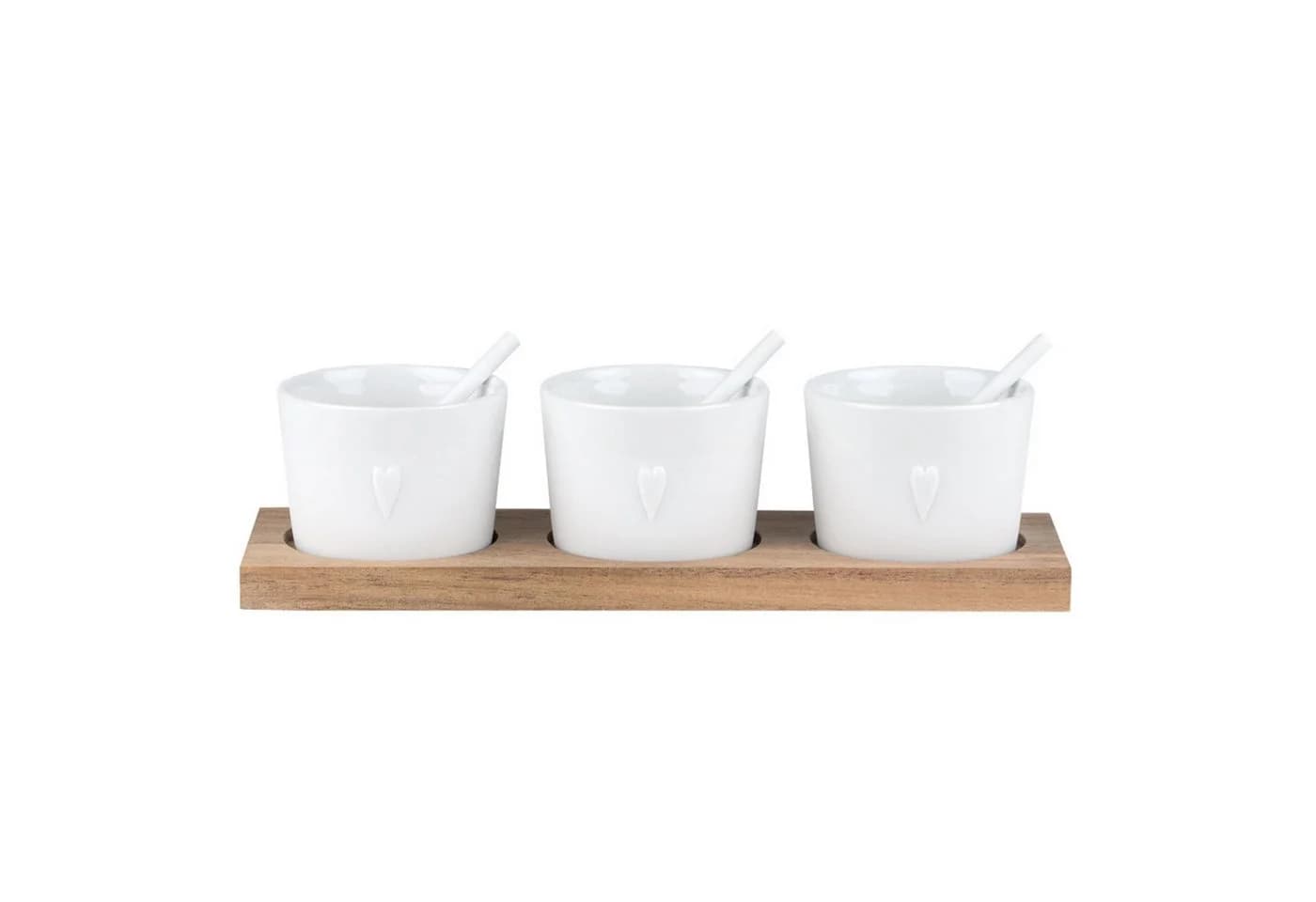 Räder Schalen-Set GUTEN APPETIT Porzellan/Akazienholz Weiß - Bild 2